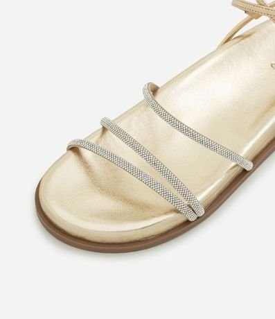 Sandalia Plana Sport Sandal con Tiras de Brillo 5