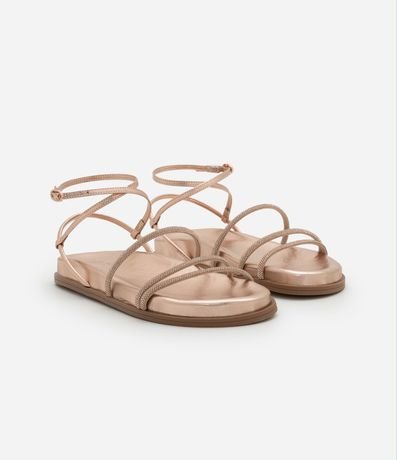 Sandalia Plana Sport Sandal con Tiras de Brillo 2