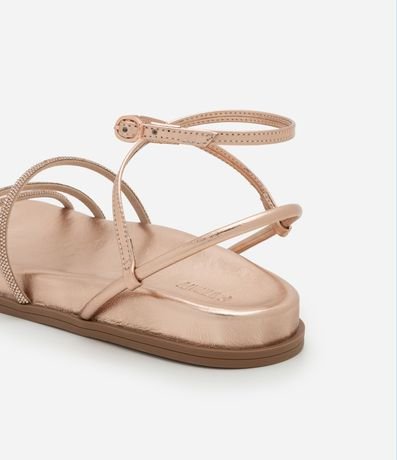 Sandalia Plana Sport Sandal con Tiras de Brillo 4