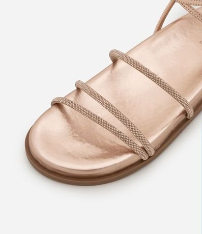 Sandalia Plana Sport Sandal con Tiras de Brillo 5