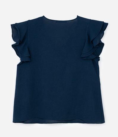 Blusa en Crepé con Volado en el Hombro Curve & Plus Size 5
