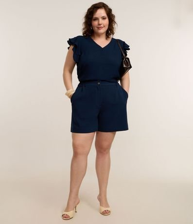 Blusa en Crepé con Volado en el Hombro Curve & Plus Size 2