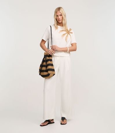 Blusa Boxy en Algodón con Estampado Palmeras 2