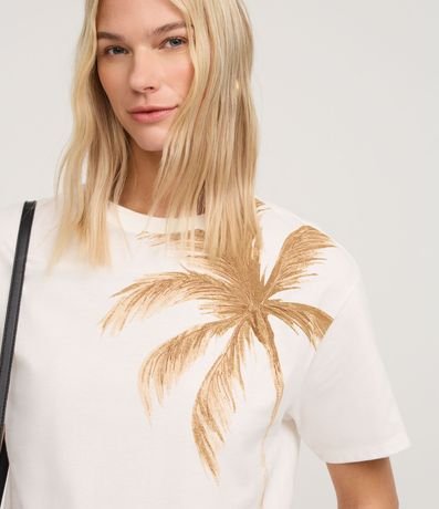 Blusa Boxy en Algodón con Estampado Palmeras 3
