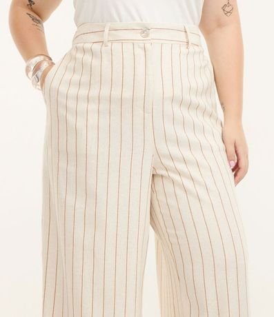 Pantalón Pantalona en Viscolino Listrado Curve & Plus Size 3
