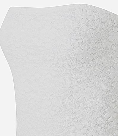 Vestido sin Breteles en Encaje con Volado Asimétrico 6