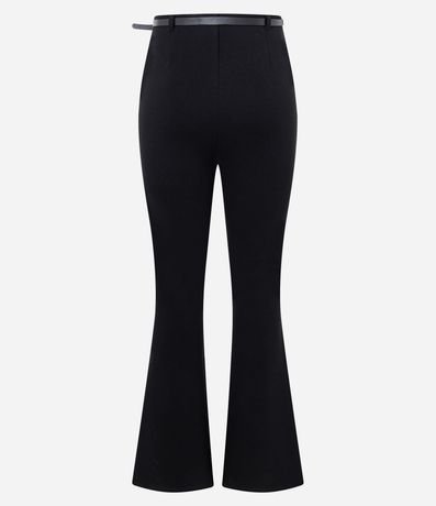 Pantalón Flare en Punto Roma con Cinturón 5