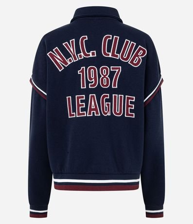 Campera en Algodón con Felpa y Cuello Inglés College Nyc Club 6