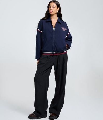 Campera en Algodón con Felpa y Cuello Inglés College Nyc Club 2