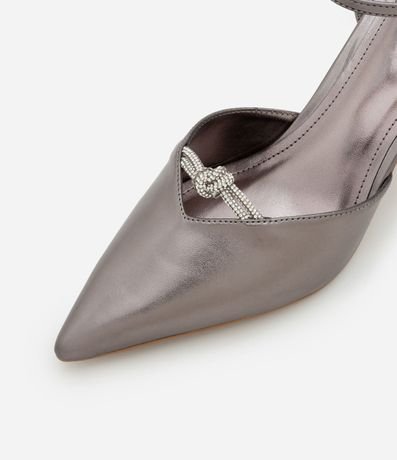 Zapato Tacones con Detalle de Nudo en Strass 5