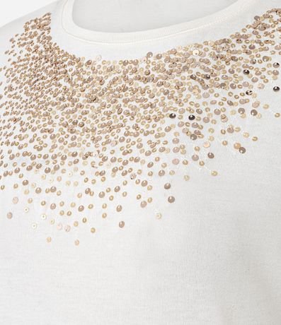 Blusa en Viscosa con Lentejuelas Metalizados en el Pecho 6