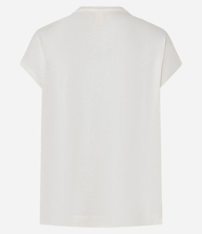 Blusa en Viscosa con Lentejuelas Metalizados en el Pecho 7