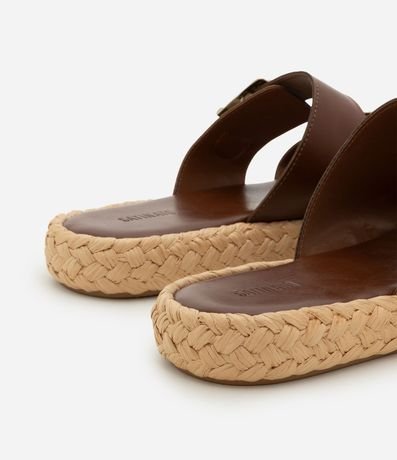 Sandalia Plana Sport Sandal en PU con Suela de Ráfia 5