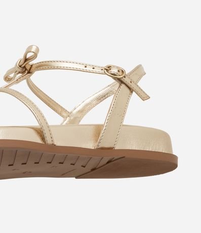 Sandalia Plana con Tiras Finas con Lacitos Aplicados 4