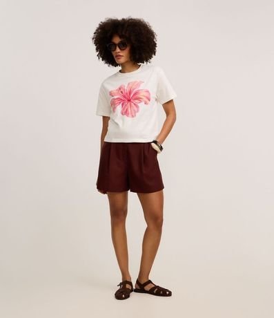 Blusa Boxy en Algodón con Estampa Floral 2