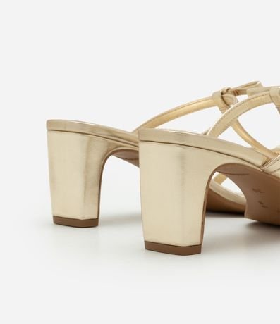 Sandalia Mule con Tiras Finas y Lacitos 4