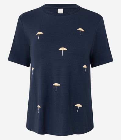 Blusa Slim en Viscolycra con Bordado de Paraguas 5