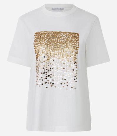 Blusa en Algodón con Bloque de Lentejuelas 5