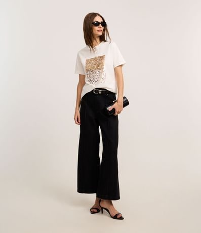 Blusa en Algodón con Bloque de Lentejuelas 2