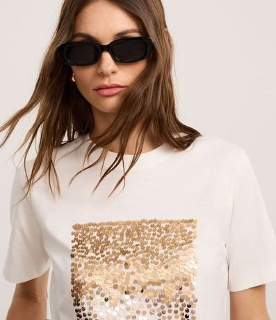 Blusa en Algodón con Bloque de Lentejuelas 3