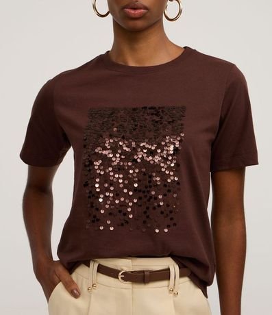 Blusa en Algodón con Bloque de Lentejuelas 4