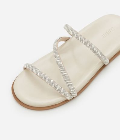 Sandalia Plana Mule con Asas Brillosas 3