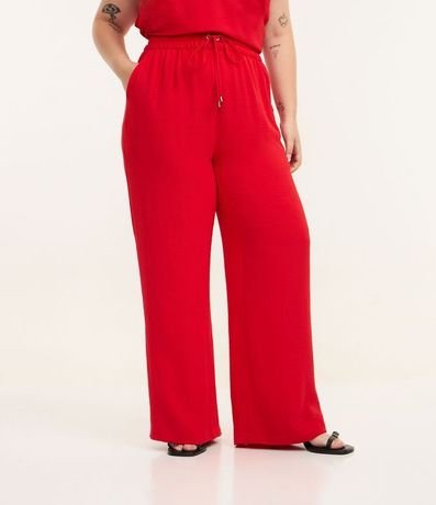 Pantalón Pantalona en Crepé con Cintura Elástica Curve & Plus Size 2