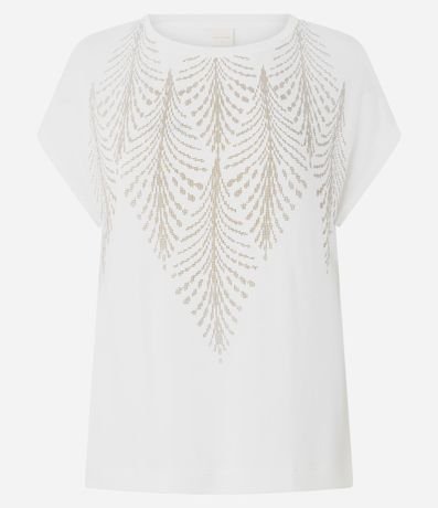 Blusa en Viscosa con Cuello Redondo y Glitter 5