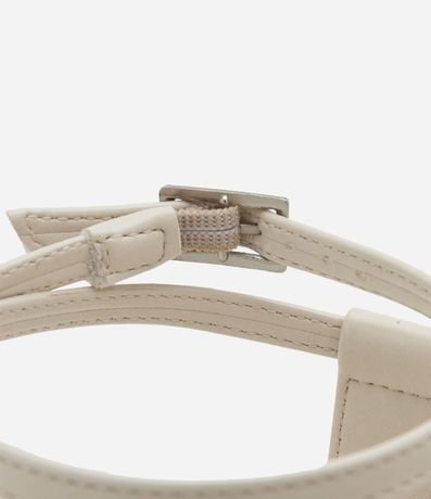 Sandalia Plana Flatform en PU con Dedal de Metal 3