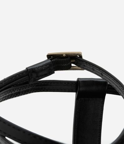 Sandalia Plana Flatform en PU con Dedal de Metal 5