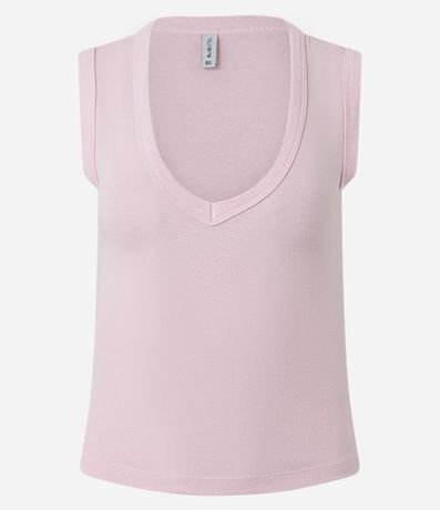 Blusa Básico en Rib con Escote V 4