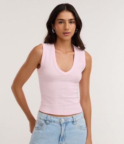 Blusa Básico en Rib con Escote V 2