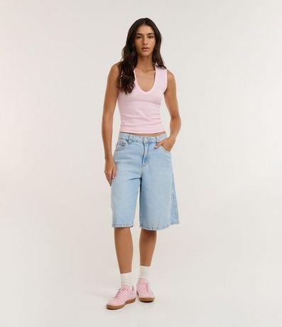 Blusa Básico en Rib con Escote V 2