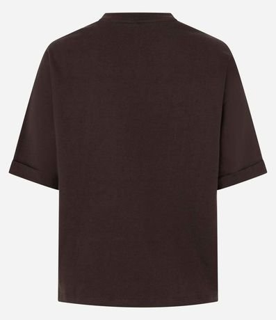 Remera Oversized en Algodón con Manga Dobrada 7