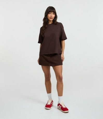 Remera Oversized en Algodón con Manga Dobrada 2