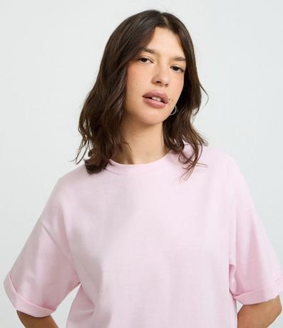 Remera Oversized en Algodón con Manga Dobrada 3