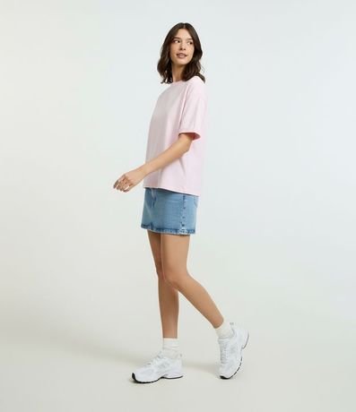 Remera Oversized en Algodón con Manga Dobrada 4