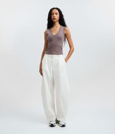 Blusa Básico en Rib con Escote V 3