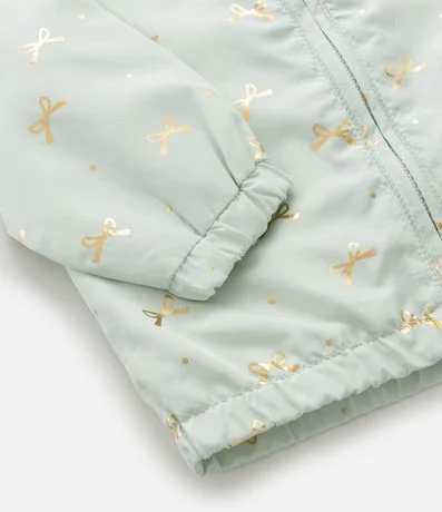 Campera Corta Viento Infantil con Estampa de Moñitas – Talle 0 a 18 Meses 4