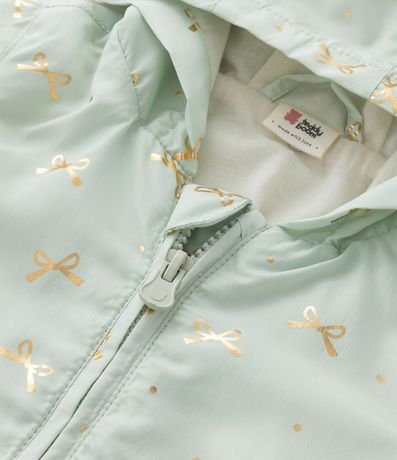 Campera Corta Viento Infantil con Estampa de Moñitas – Talle 0 a 18 Meses 5