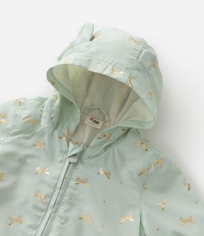 Campera Corta Viento Infantil con Estampa de Moñitas – Talle 0 a 18 Meses 7