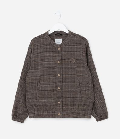 Campera Infantil Bomber en Oxford de Cuadros – Talle 5 a 14 años 2