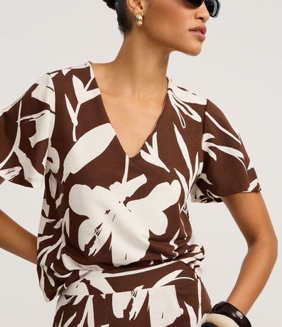 Blusa Sastre en Viscosa con Estampa Floral 4