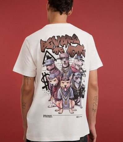 Remera Comfort en Algodón con Estampa Gangue de Vira Latas