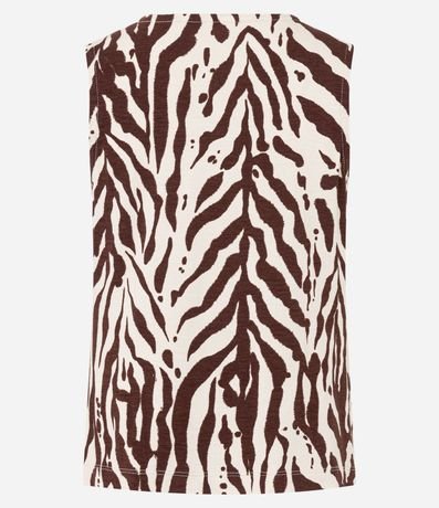 Blusa en Viscolycra con Escote Degagê y Estampa Zebra 6
