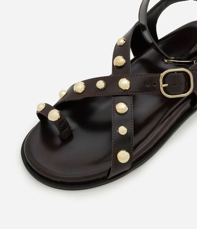 Sandalia Plana Sport Sandal con Esferas y Hebillas Contrastantes 3