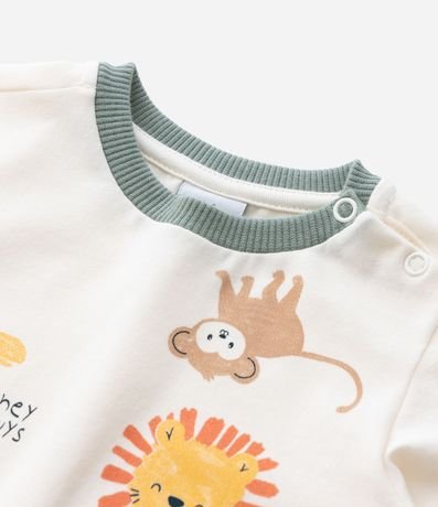 Enterito Infantil con Estampa Animales - Talle 0 a 18 meses 6