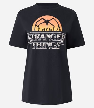 Remera T-Shirt en Algodón con Estampa Stranger Things 6