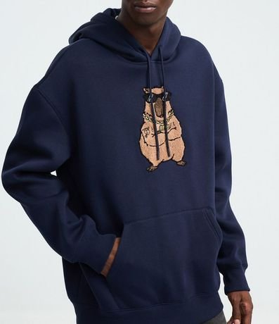 Algodón con Capucha y Estampa de Carpincho Bad Ass 3