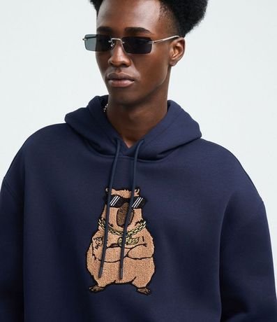 Algodón con Capucha y Estampa de Carpincho Bad Ass 5